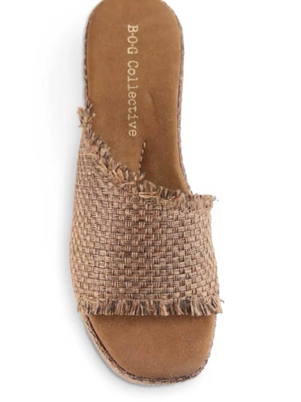 Women's Cognac Woven Slide Sandal